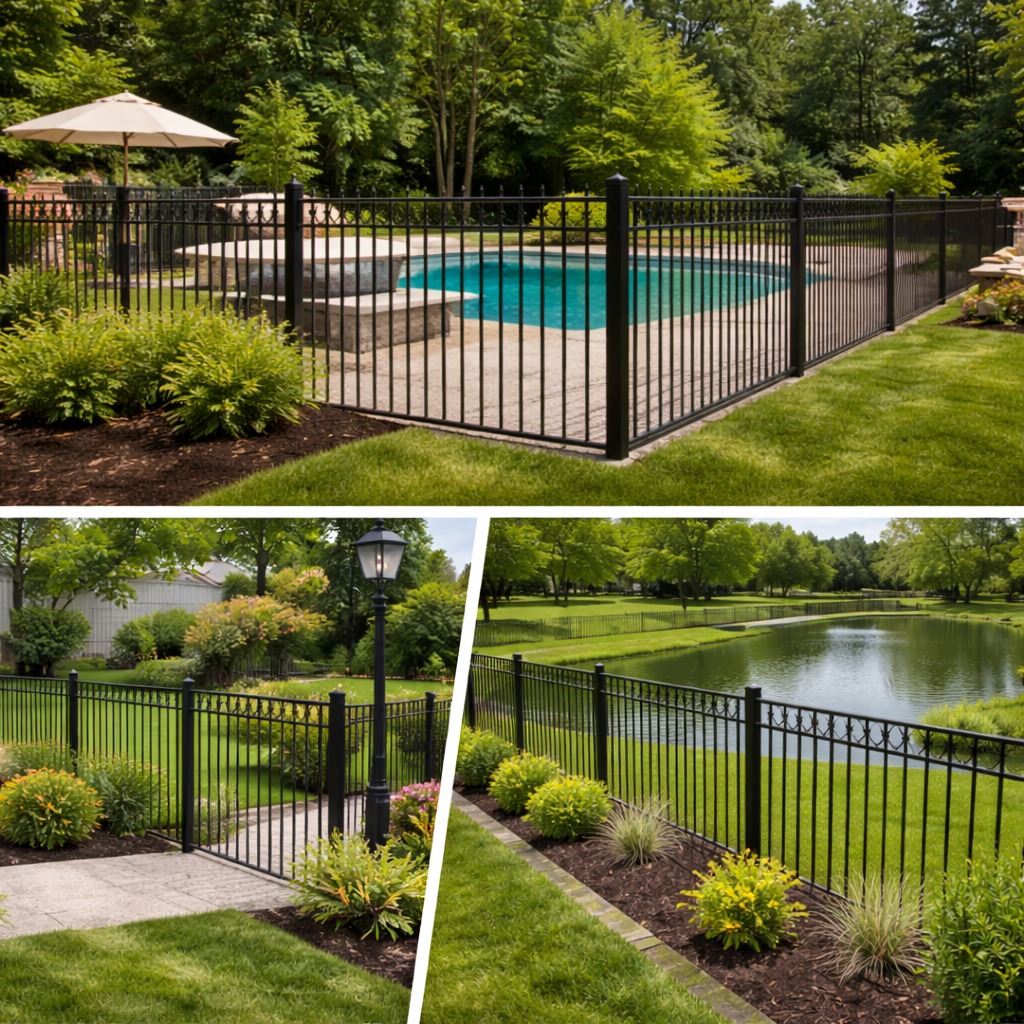 Aluminum fence installation in Buffalo NY