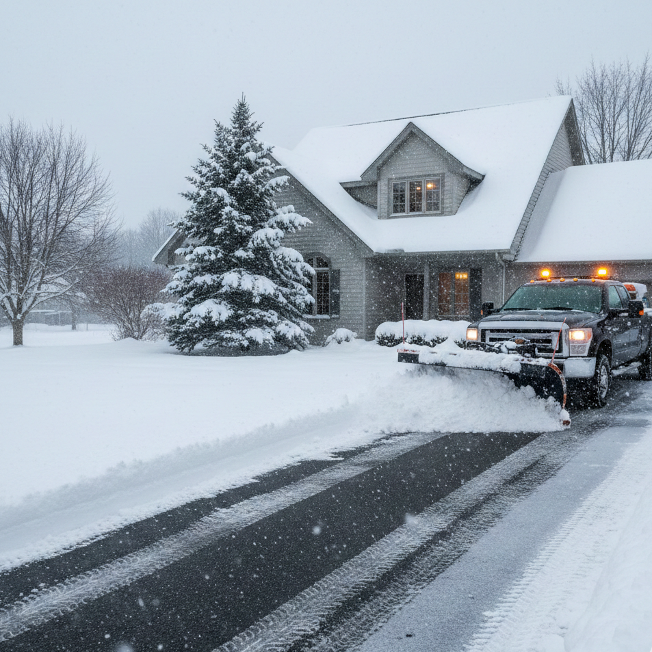 Driveway plowing